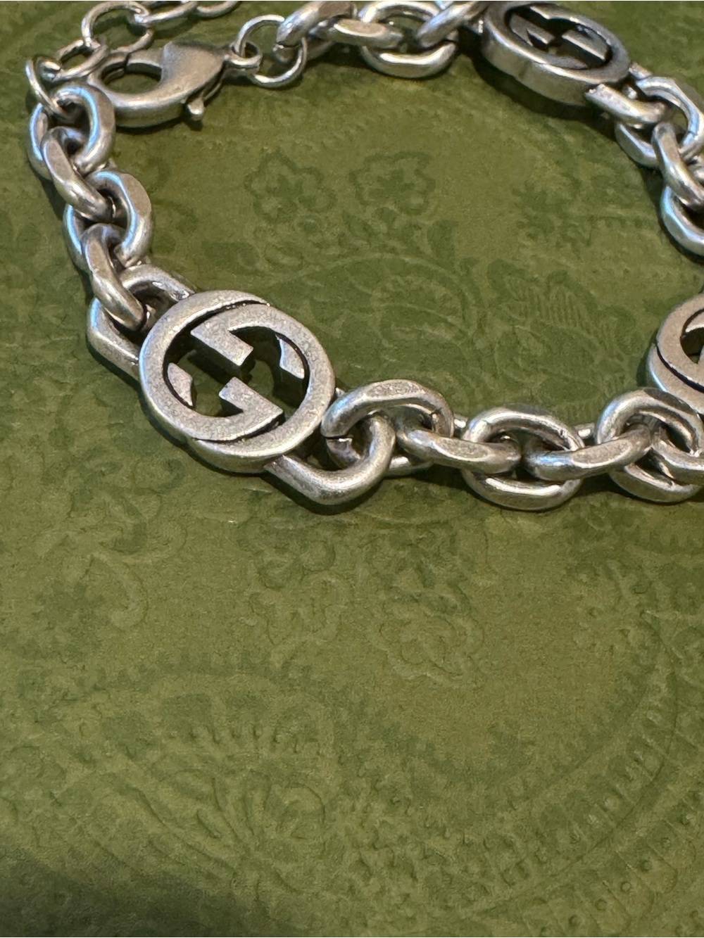 Gucci Silver Tone Interlocking G Link Bracelet - Picture 11 of 11
